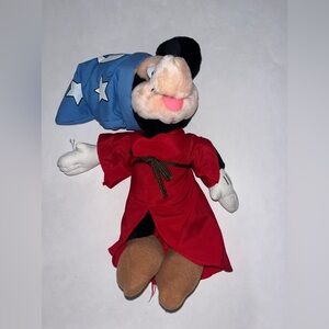 VTG’90 MICKEY MOUSE Sorcerer FANTASIA 50th Anniversary Applause Plush Disney 13”